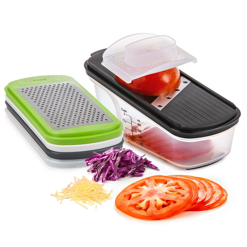 PrepWorks Grate, Slice & Store Set, One Size, Multi-Color â€“ Versatile Food Prep Set with Storage Containers - Image 1